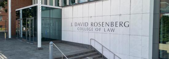 Front of the J. David Rosenberg College of Law