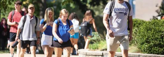 Students walking to class