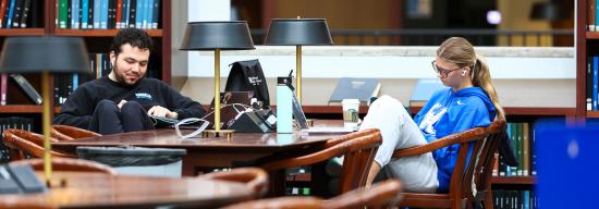 Students reading in WT Young Library