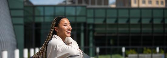female student on UK's campus