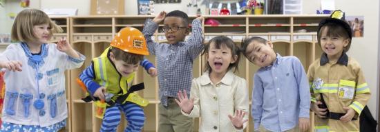Group of kids in a classroom